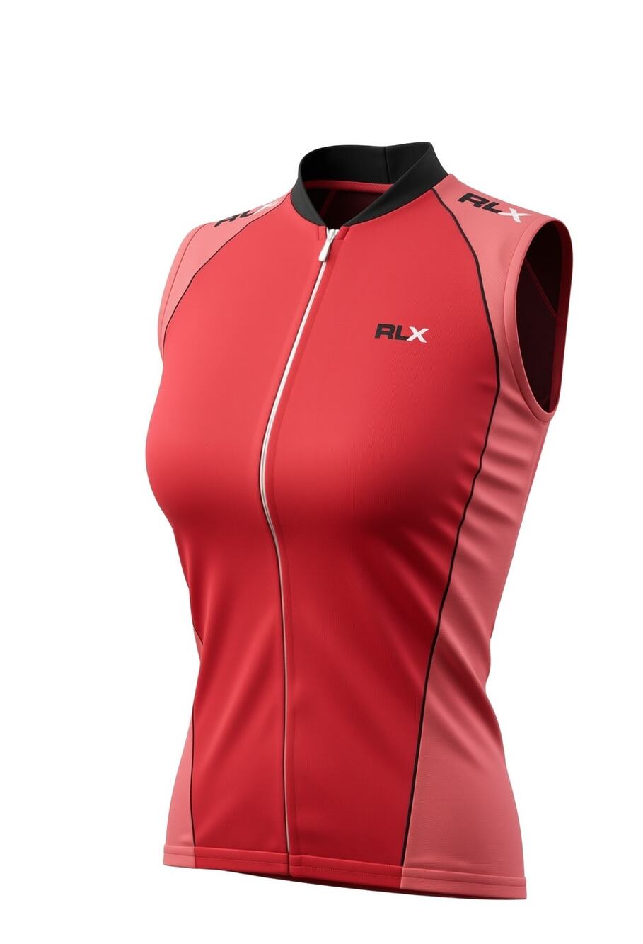 RLX Polo Sport Women's Pink Sleeveless Cycling Jersey Half Zip Size Small